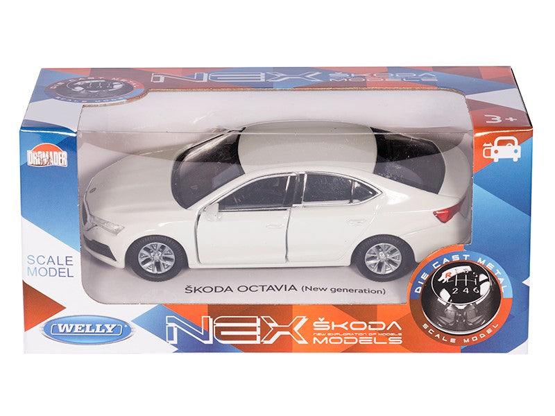 1:34 es modell ŠKODA OCTAVIA fehér A02856SOB – kép 4