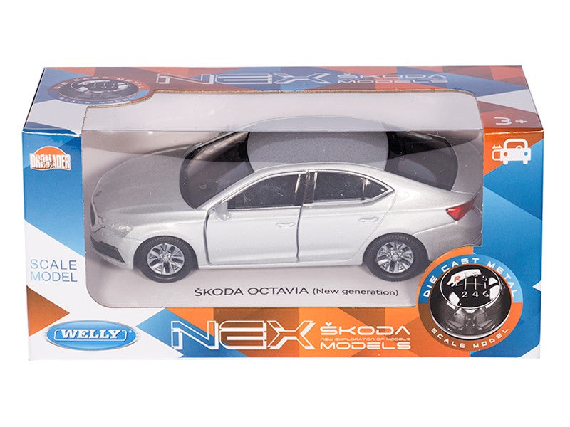 1:34 es modell ŠKODA OCTAVIA ezüst A02856SOS – kép 4