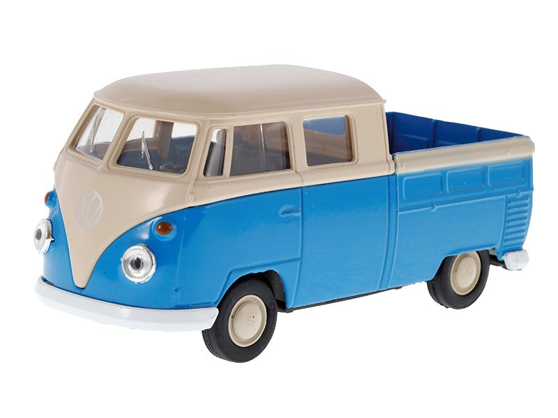 1:34 es modell VW T1 Double Cabin Pick Up krémkék A880VTDCPNK – kép 2