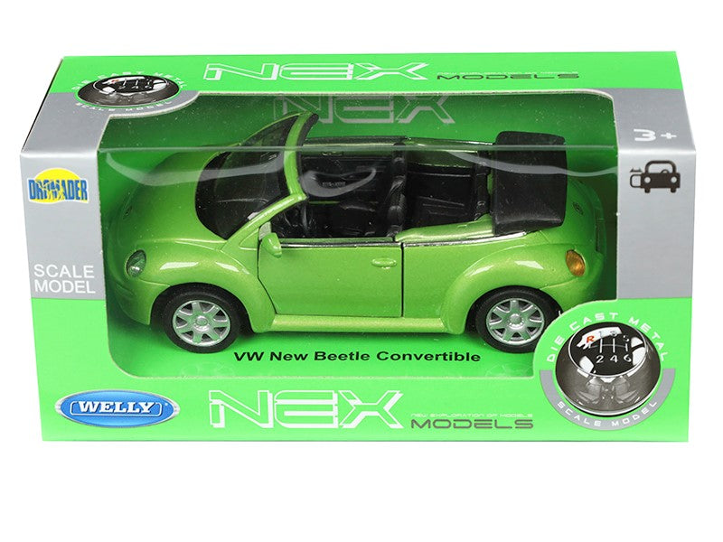 1:34 es modell VW New Beetle Cabrio zöld A880VNBCZI – kép 4