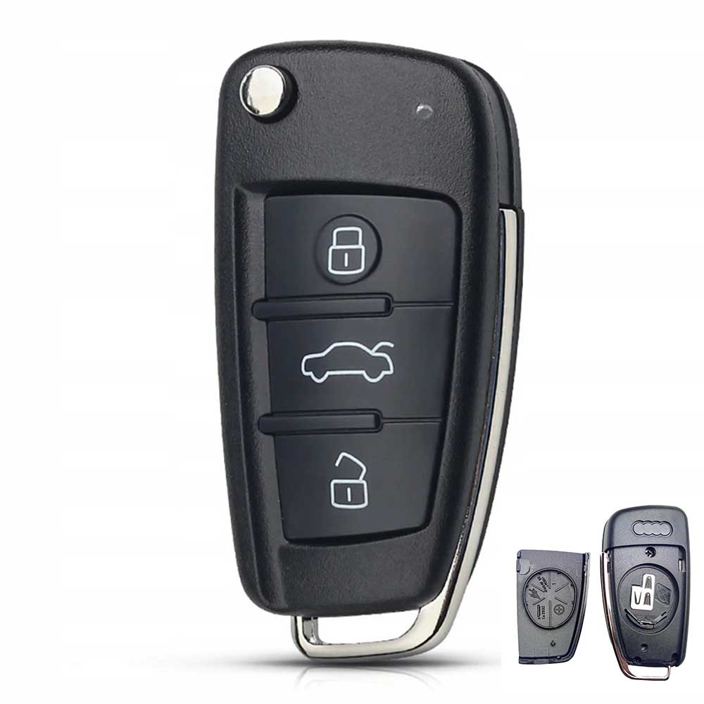 Audi 3 gombos kulcs, kulcsház