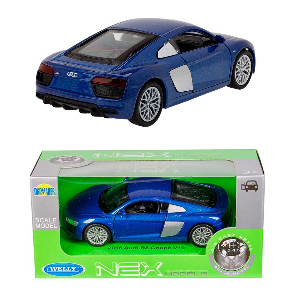 Audi R8 Coupé V10 2016 modellautó – 1:32, kék