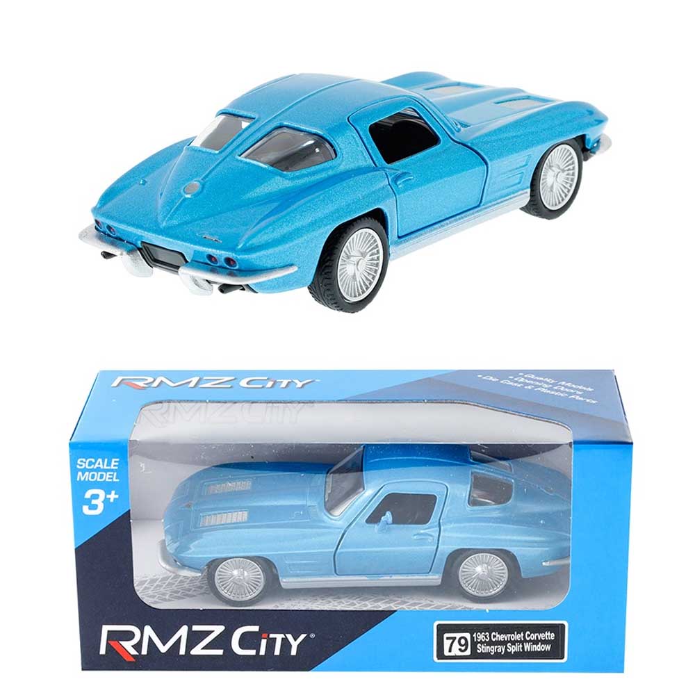 Chevrolet Corvette Stingray Split Window 1963 modellautó 1:32 – kék