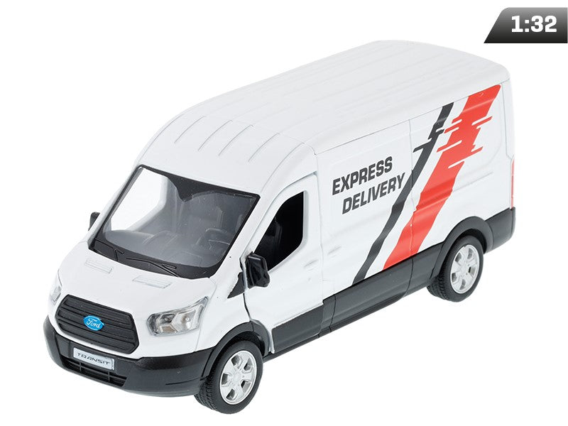 1:43-as modell, RMZ Ford Transit Van, 2018 fehér