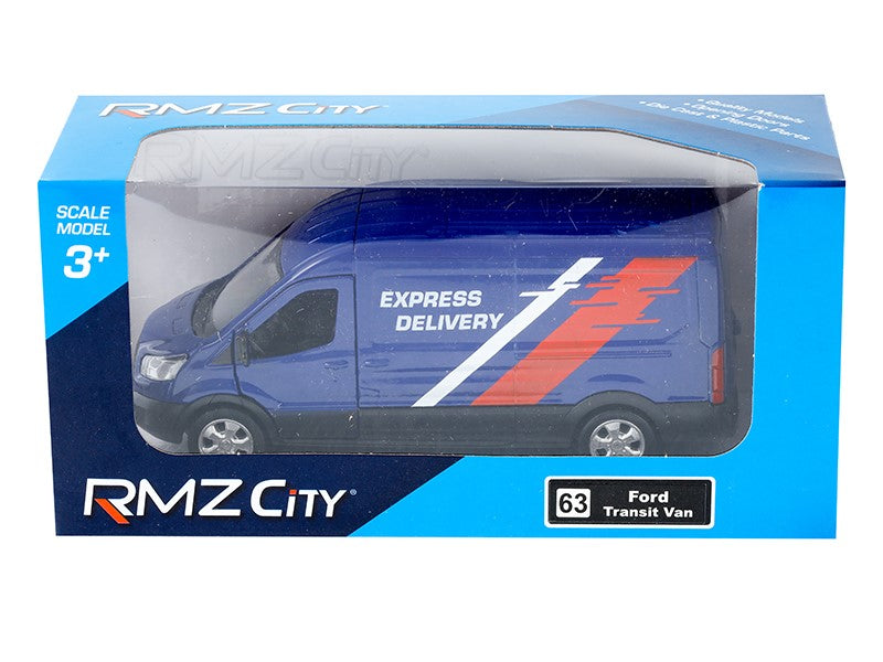 1:43 as modell RMZ Ford Transit Van 2018 as kék színű – kép 4
