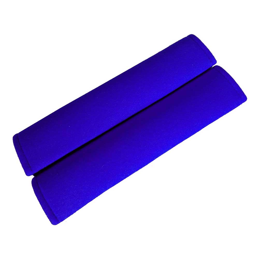 Biztonsági öv védő párnakészlet kék színben, velúr anyagból