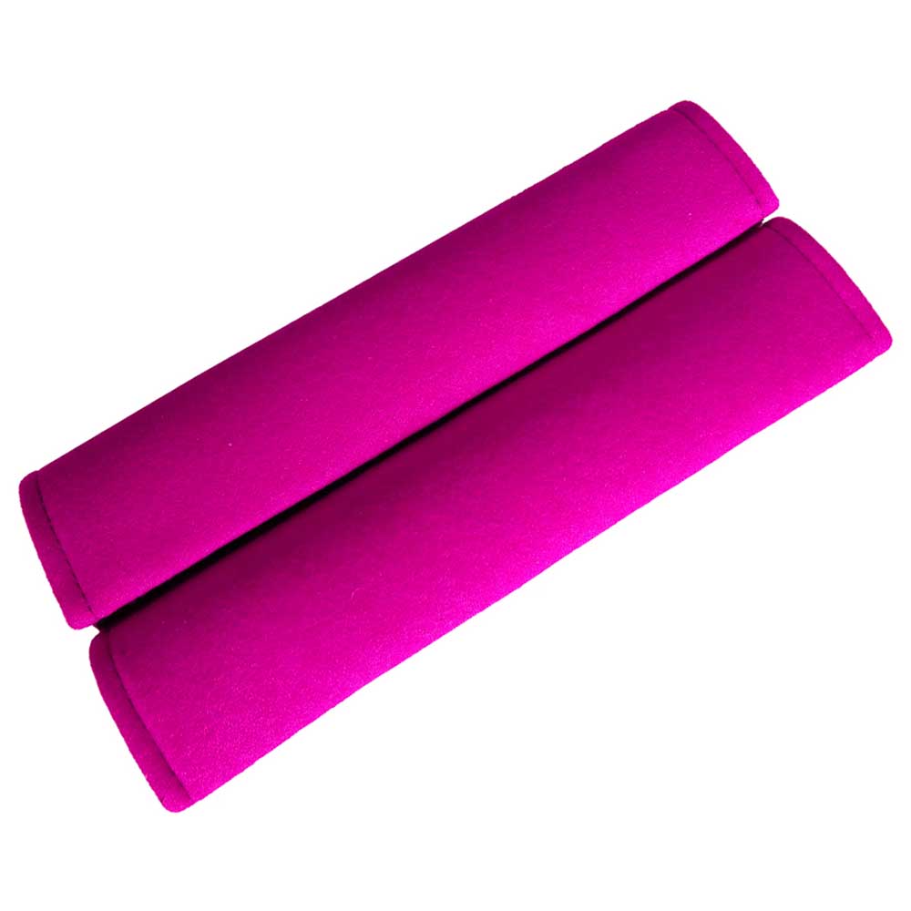 Biztonsági öv védő párnakészlet rózsaszín színben, velúr anyagból