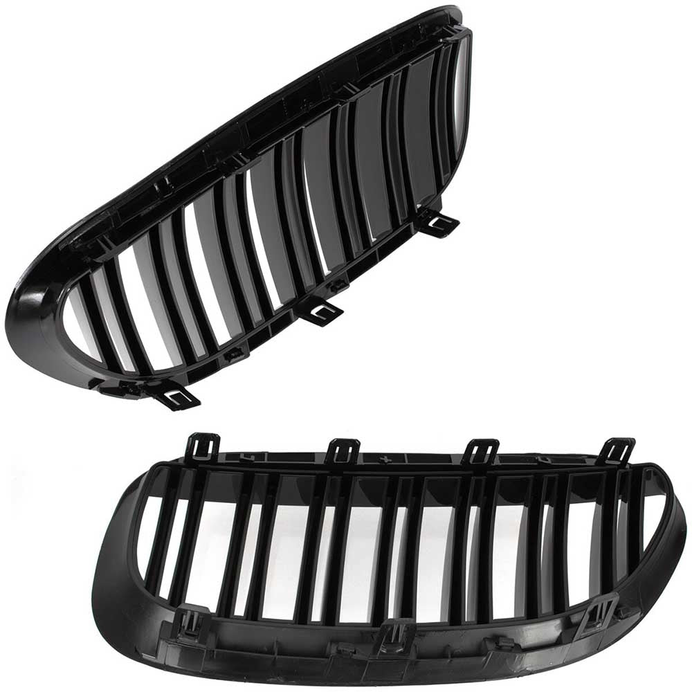 BMW 6 E63/E64 hűtőrács (fényes fekete, double bar – bal+jobb) 2004-2010