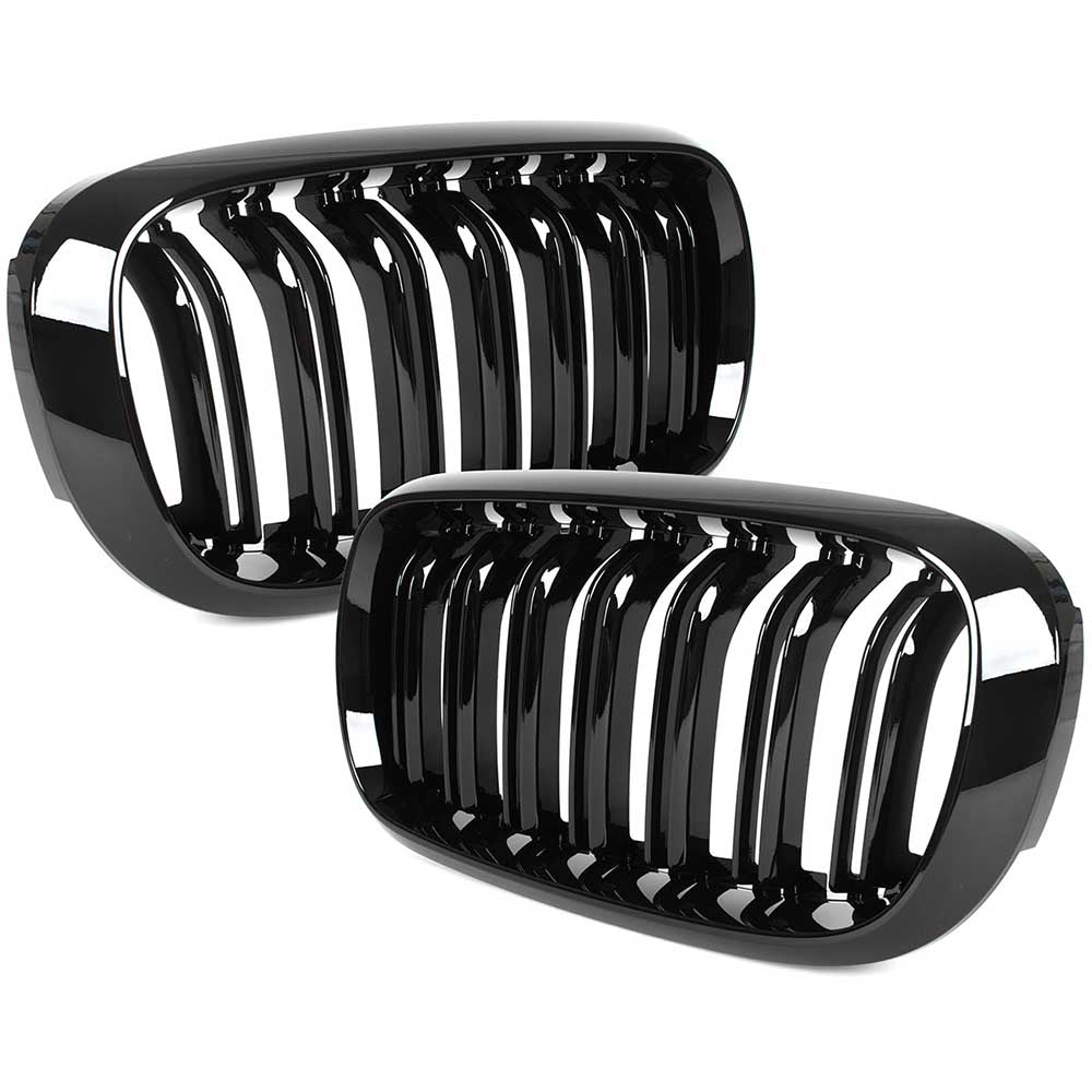 BMW X5 F15 hűtőrács (fényes fekete, double bar – bal+jobb) 2013-2018
