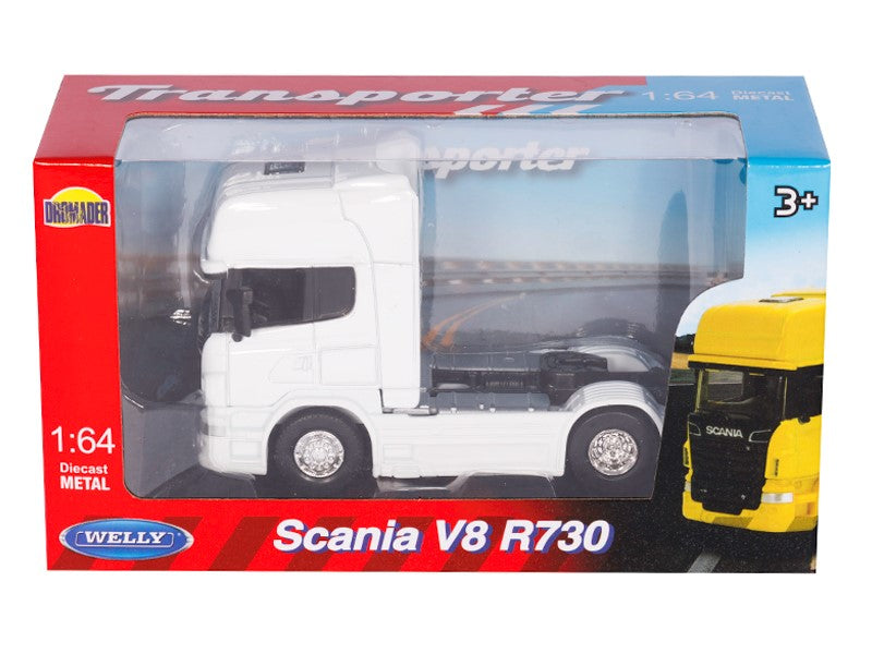 1:64 es modell SCANIA V8 R730 traktor fehér – kép 4