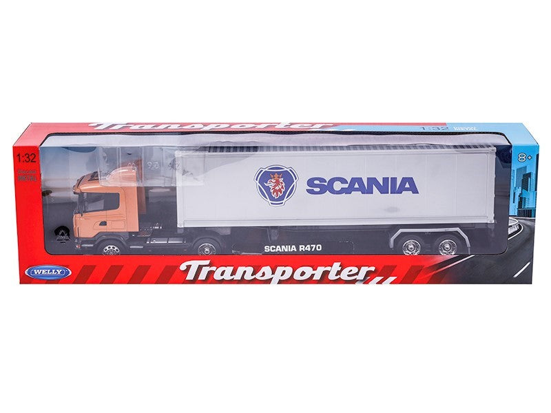 1:32 es modell SCANIA R470 narancssárga ezüst színű – kép 3
