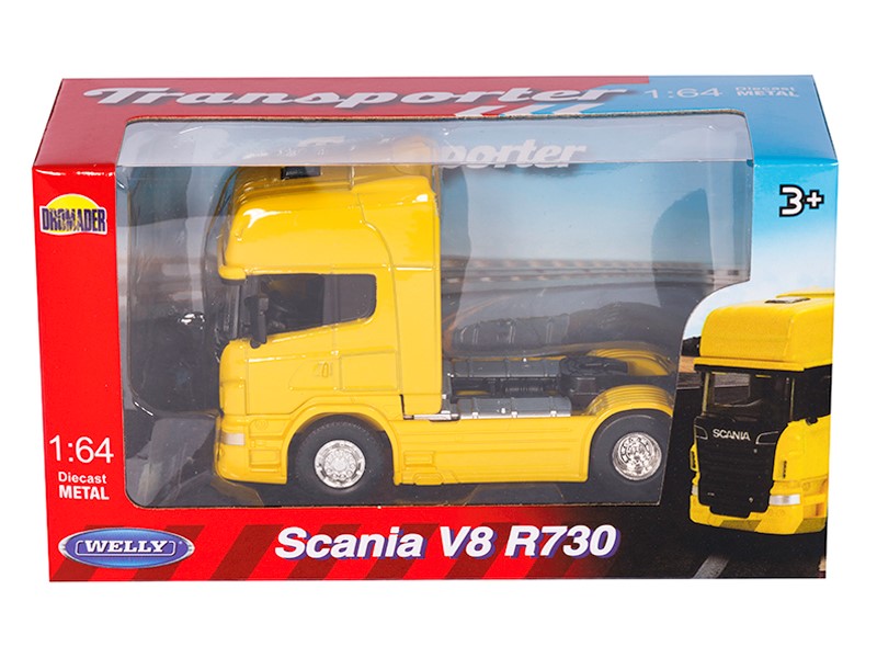 1:64 es modell SCANIA V8 R730 traktor sárga C00801SVCY – kép 4