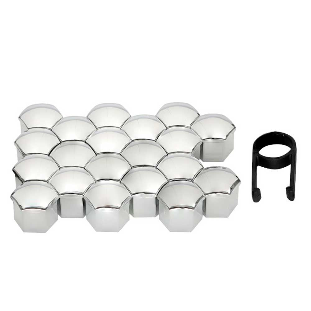 Kerékcsavar védőkupak készlet – 19 mm, króm (20 db)