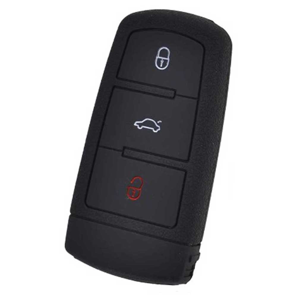 Fekete színű, 3 gombos VW kulcs, kulcsház szilikon tok