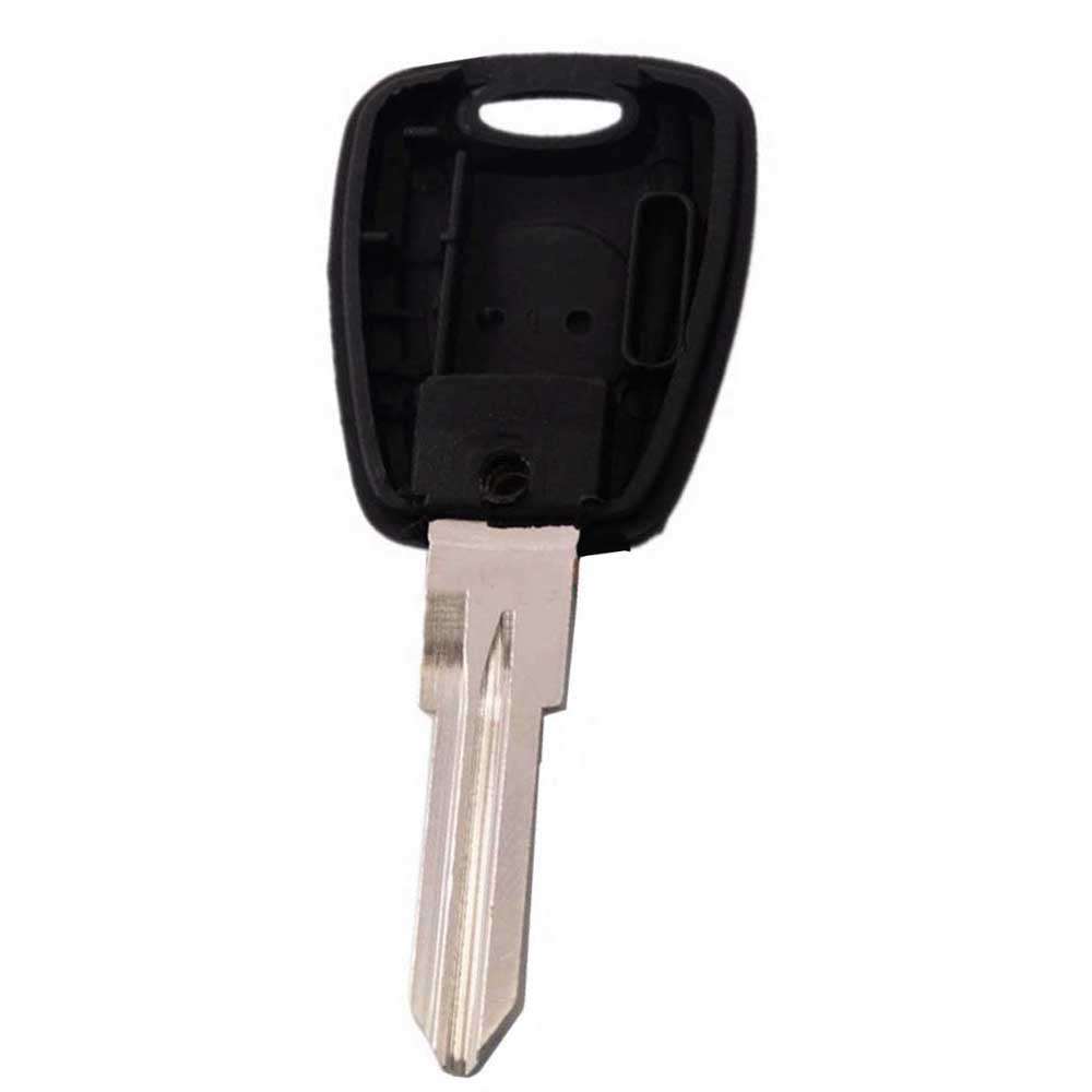 Fekete színű, gomb nélküli Fiat kulcs, kulcsház GT15R kulcsszárral.