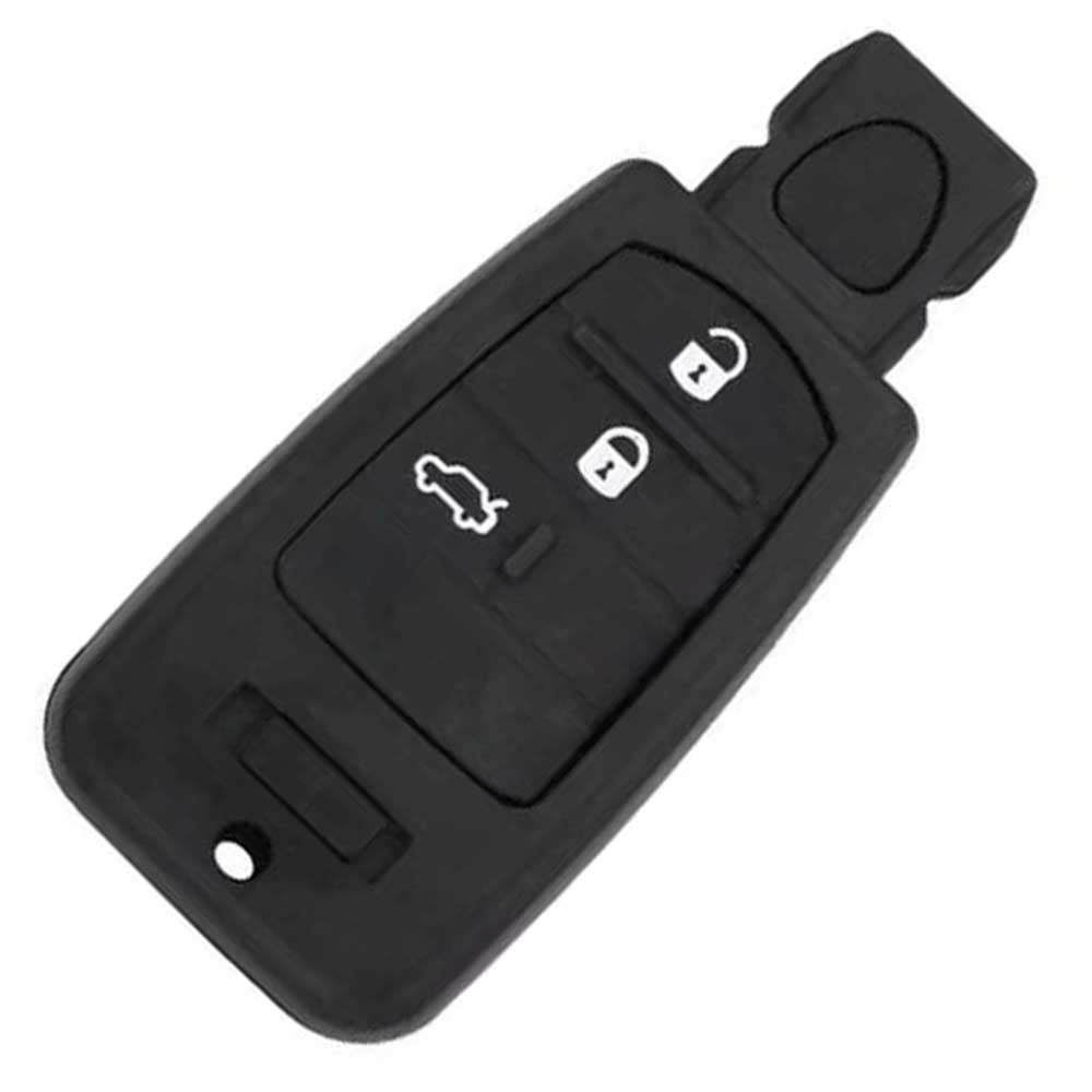 Fekete színű, 3 gombos bedugós Fiat kulcs, kulcsház.