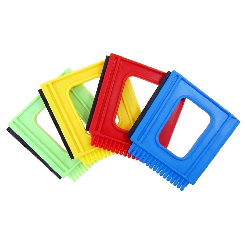 Négyzet alakú jégkaparó gumiborítással