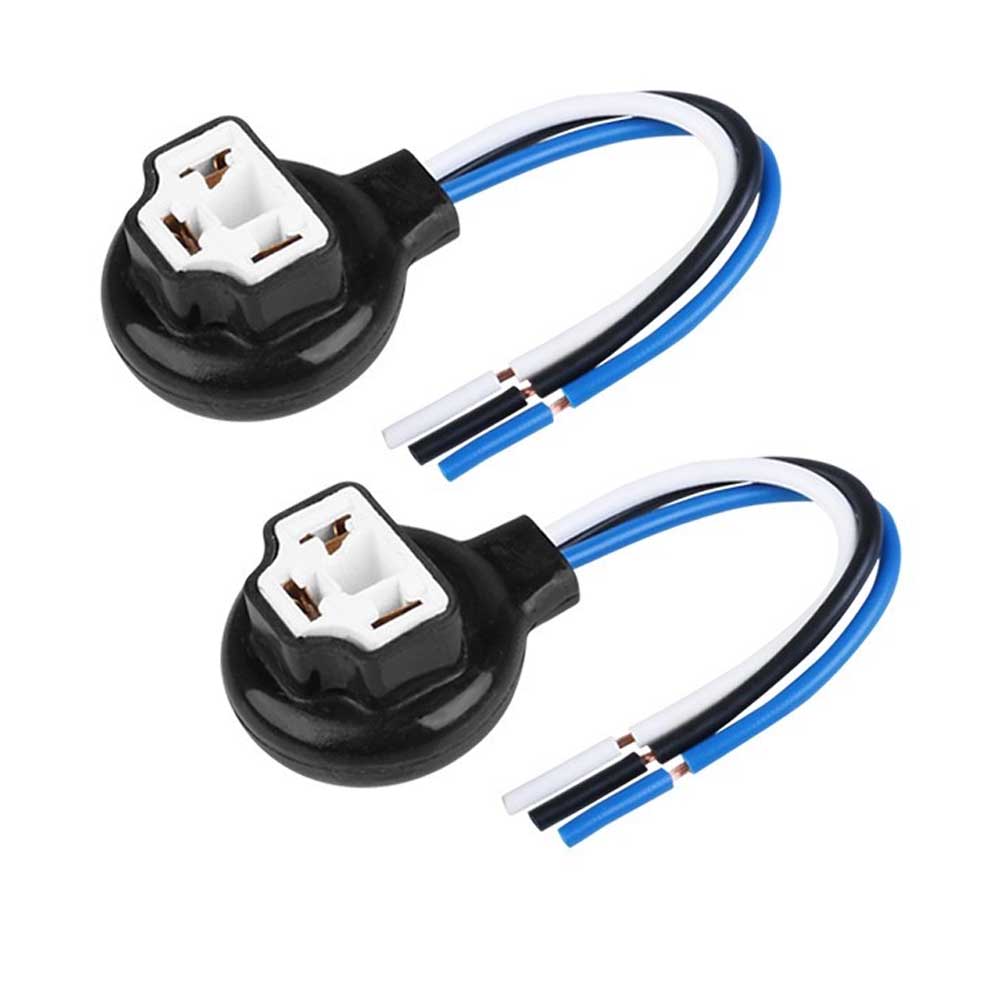 Izzó foglalat, H4 kerámia, kábel 15cm, 2 db