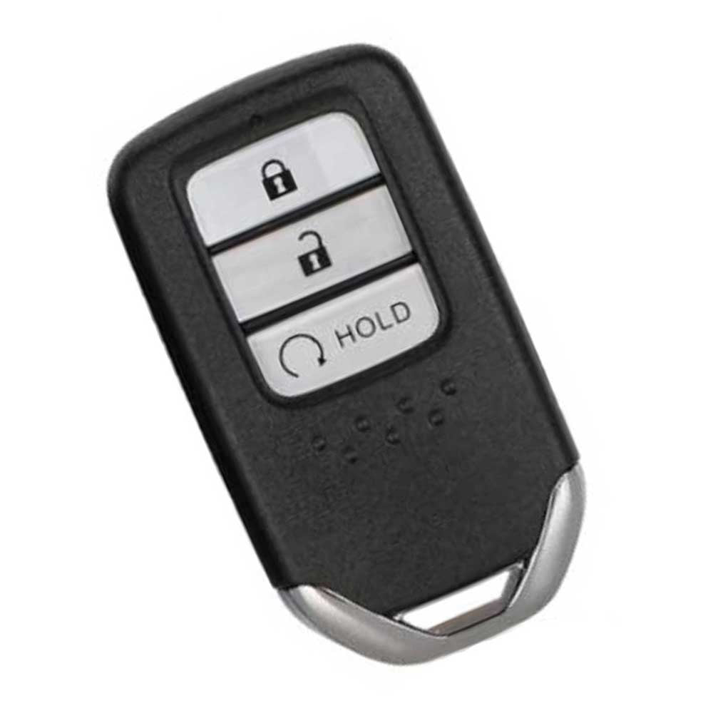 Fekete színű, 3 gombos Honda távirányítós kulcs, kulcsház.