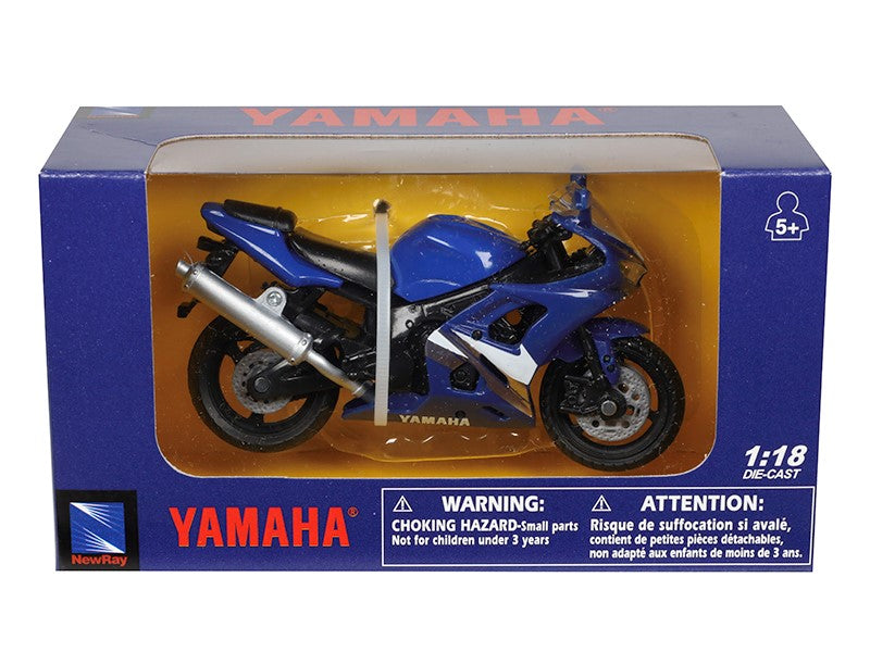 1:18 as modell Yamaha YZF R6 kék – kép 4
