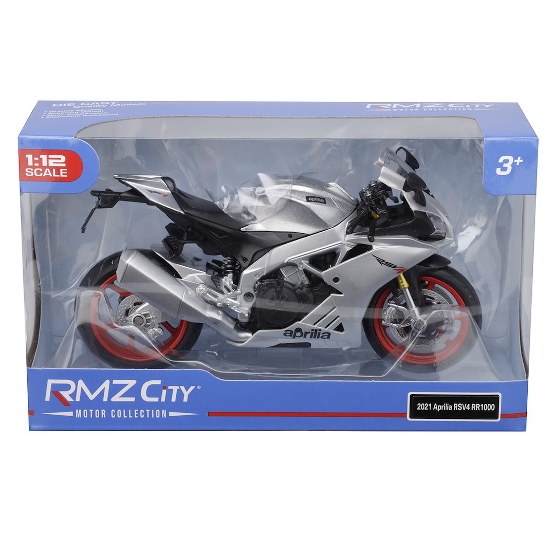 1:12 RMZ HOBBY Aprilla RSV4 RR 2020 Regular ezüst modell – kép 4