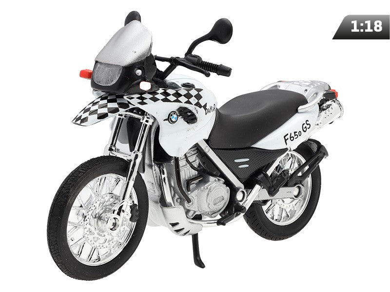 1:18-as modell, BMW F650 GS DAKAR, fehér és fekete