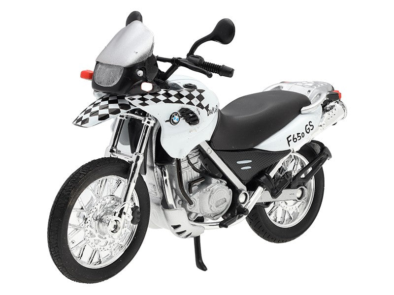 1:18 as modell BMW F650 GS DAKAR fehér és fekete – kép 2