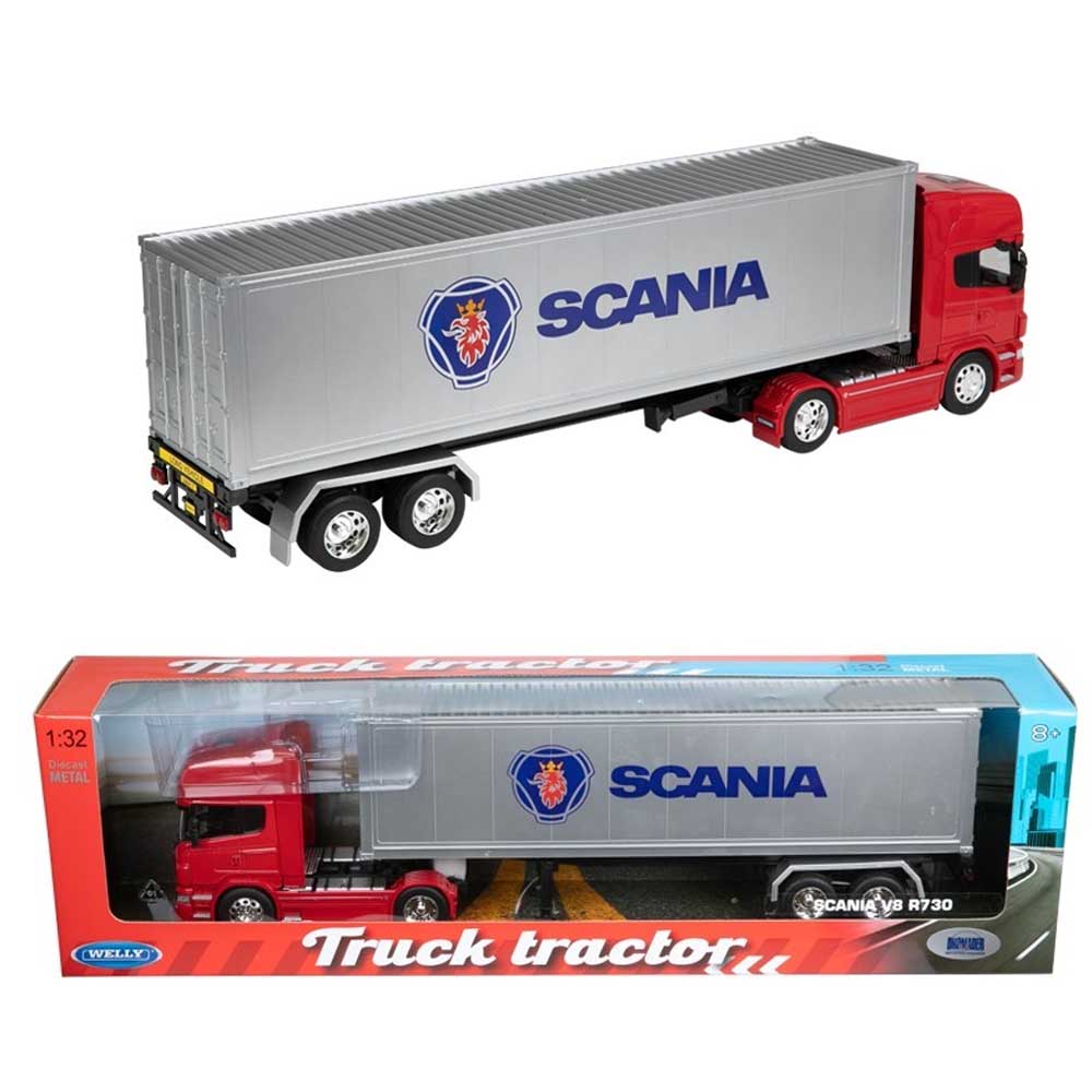 Scania V8 R730 nyergesvontató modell 1:32 – piros vontató