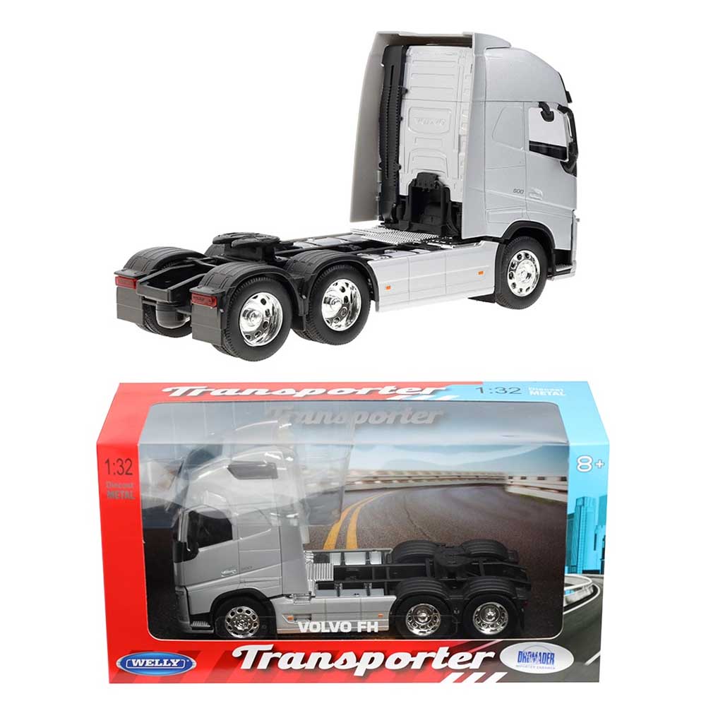 Volvo FH háromtengelyes nyergesvontató modell 1:32 – ezüst