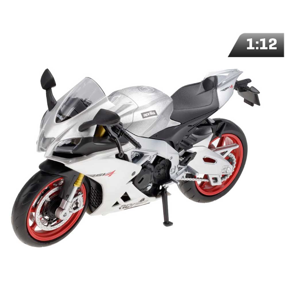 Motor modell – Aprilia RSV4 RR 2020 (1:12, ezüst)