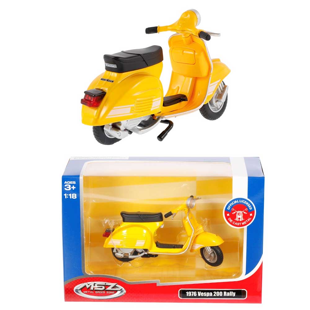 Motor modell – Vespa 200 Rally 1976 (1:18, sárga)