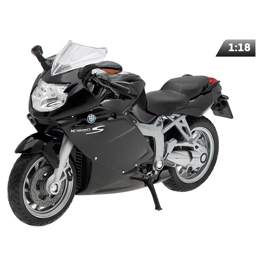 Motor modell – BMW K1200S (1:18, fekete)