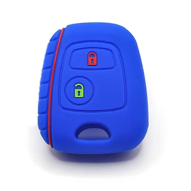 Peugeot kulcs szilikon tok 2 gombos Kék