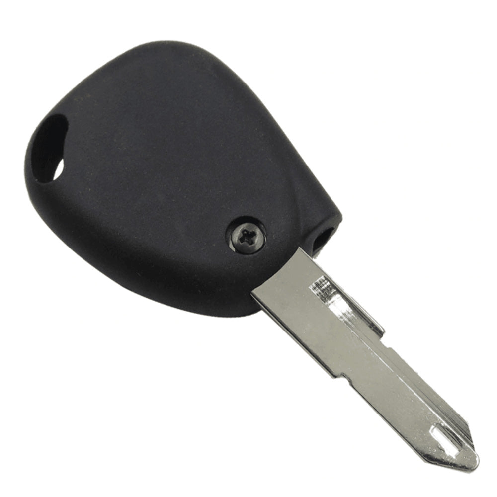 Fekete színű, 1 gombos infrás Renault kulcs, kulcsház hátulja.