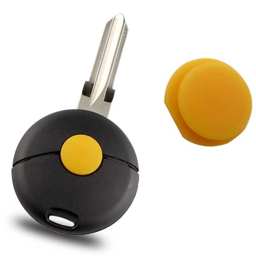 Sárga színű, 1 db Smart kulcs nyomógomb és Smart kulcs sárga gombbal.