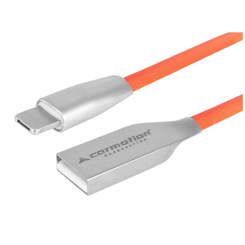 120 cm-es töltő és szinkronizáló kábel, USB és kombinált Micro USB/Lightning csatlakozókkal, sárga színben