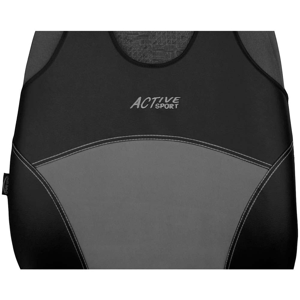 Active Sport 2 részes trikó üléshuzat világos szürke színben, bőr és alcantara anyagokból 