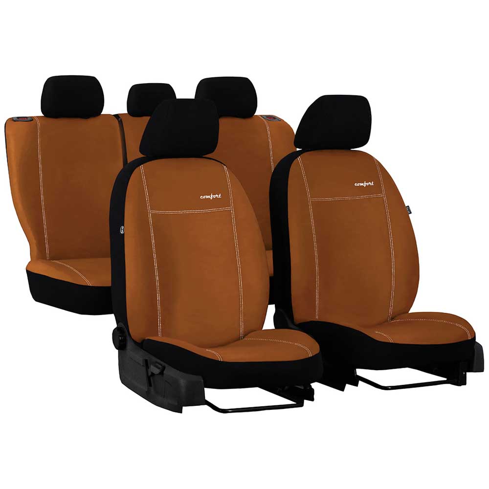 Comfort Univerzális üléshuzat barna színben alcantara anyagból
