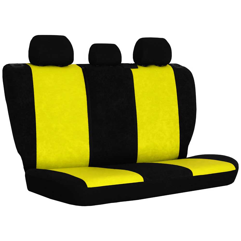 Elegance Univerzális üléshuzat velúr anyagból sárga színben