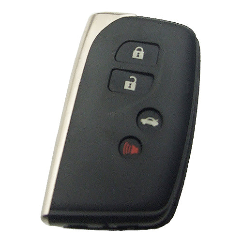 Fekete színű, 4 gombos Lexus kulcs, kulcsház.
