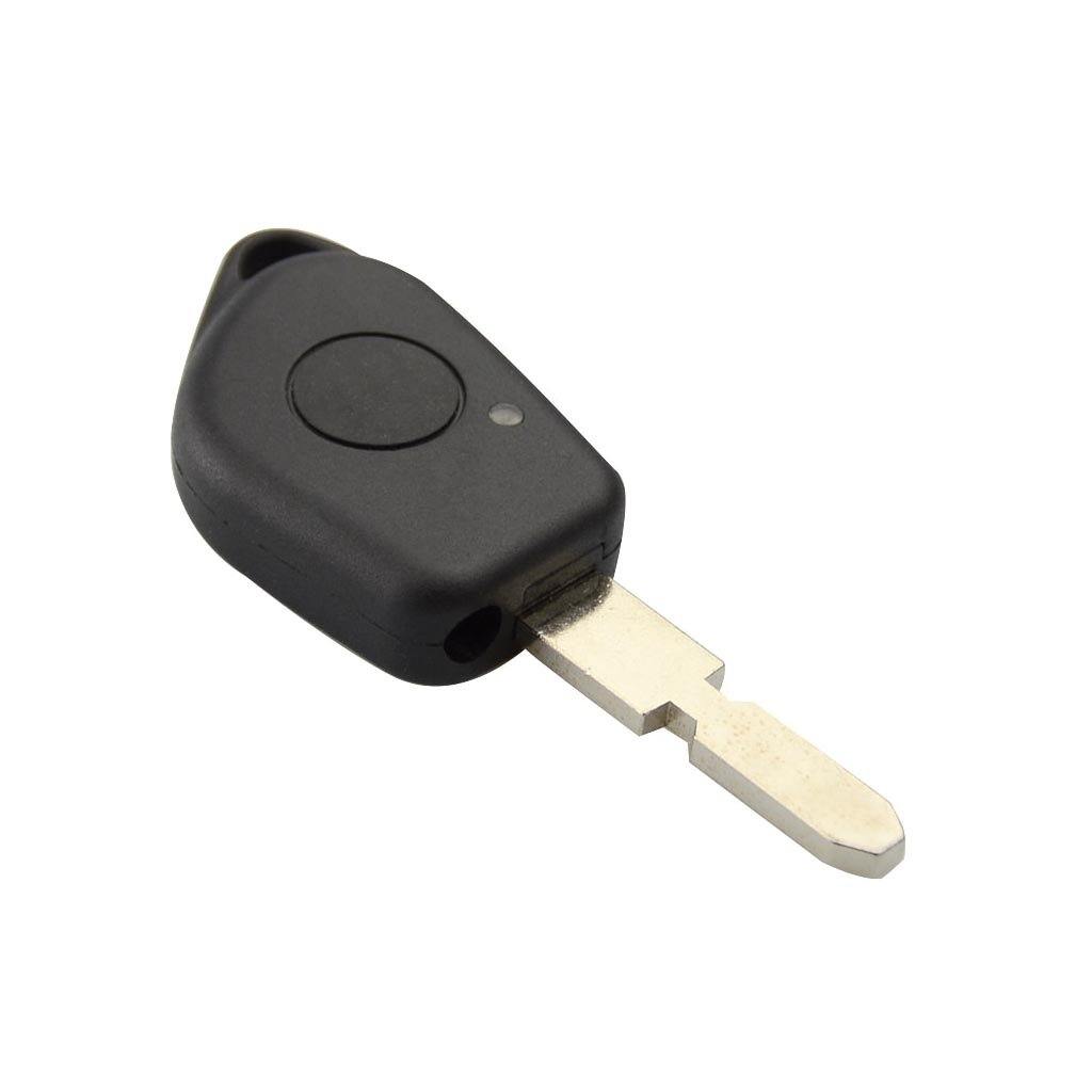 Fekete színű, 1 gombos Peugeot 406 kulcs, kulcsház. Infrás.