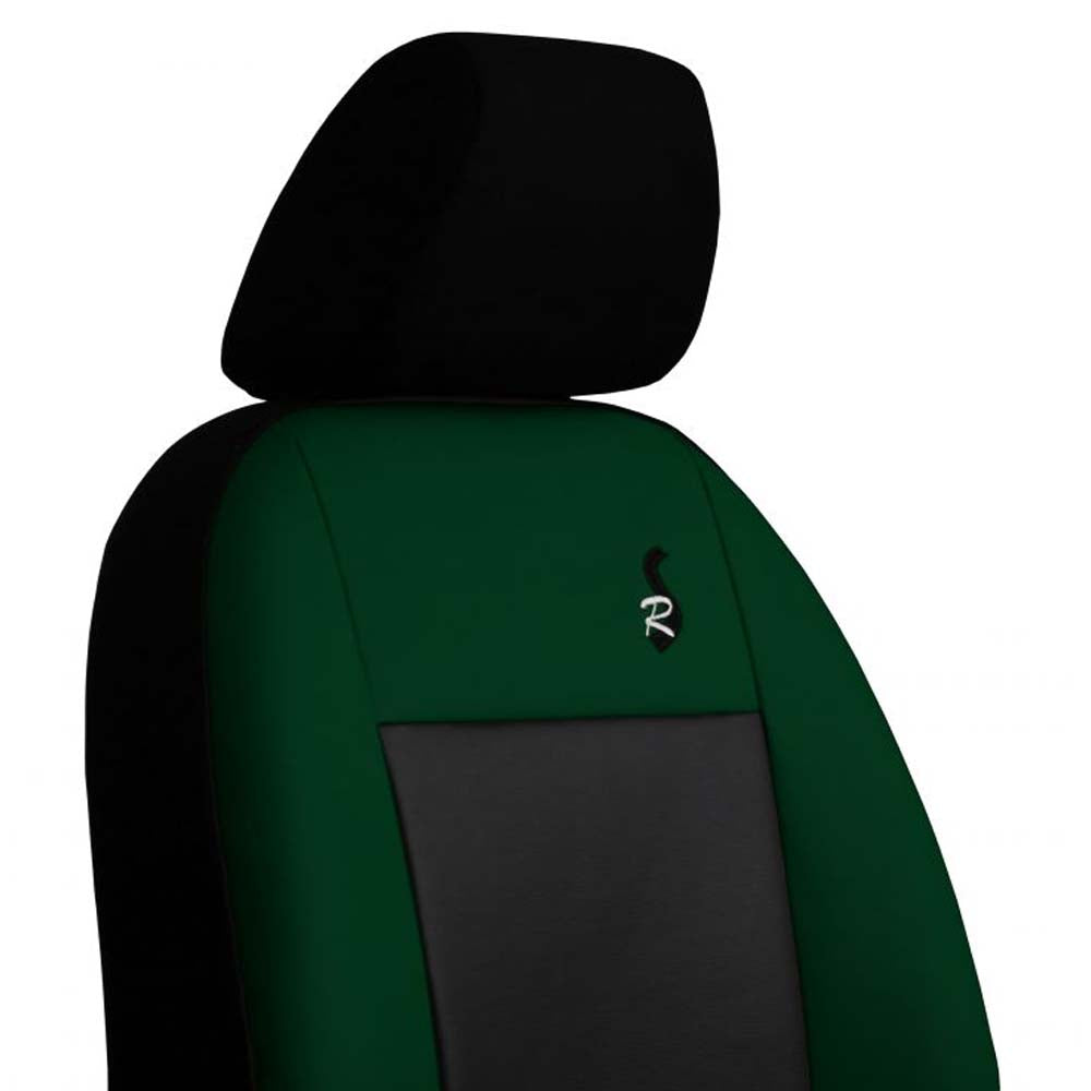 ROAD Univerzális üléshuzat zöld színben, bőr anyagból