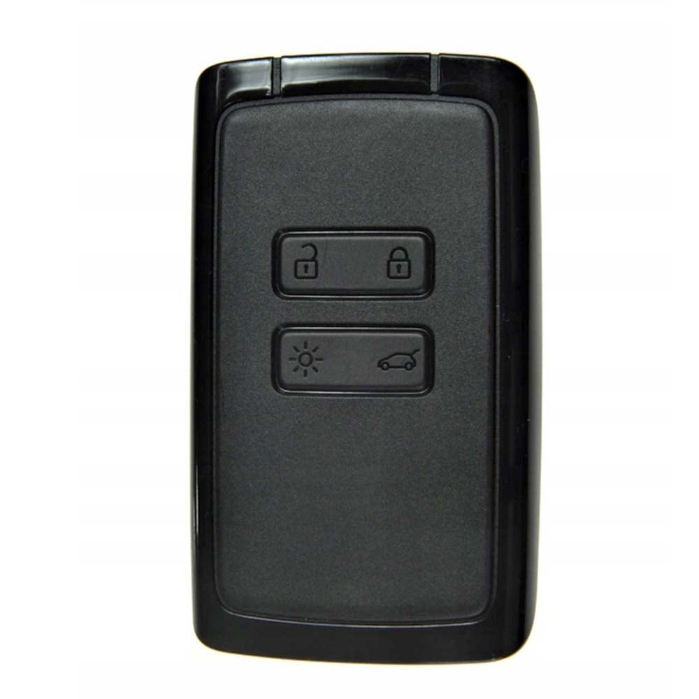Fekete színű, 4 gombos Renault kulcsház, indítókártya