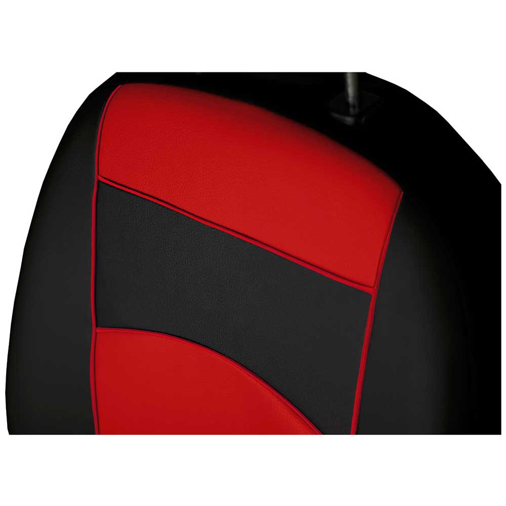 Skóra Standard 1+1 Univerzális üléshuzat piros színben bőrből