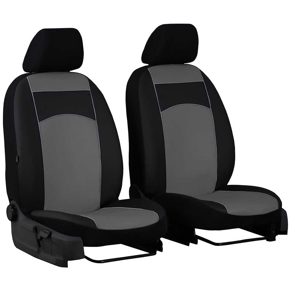 Standard 1+1 2 részes Univerzális üléshuzat kisbuszokba, kisteherautókba fekete színben bőrből