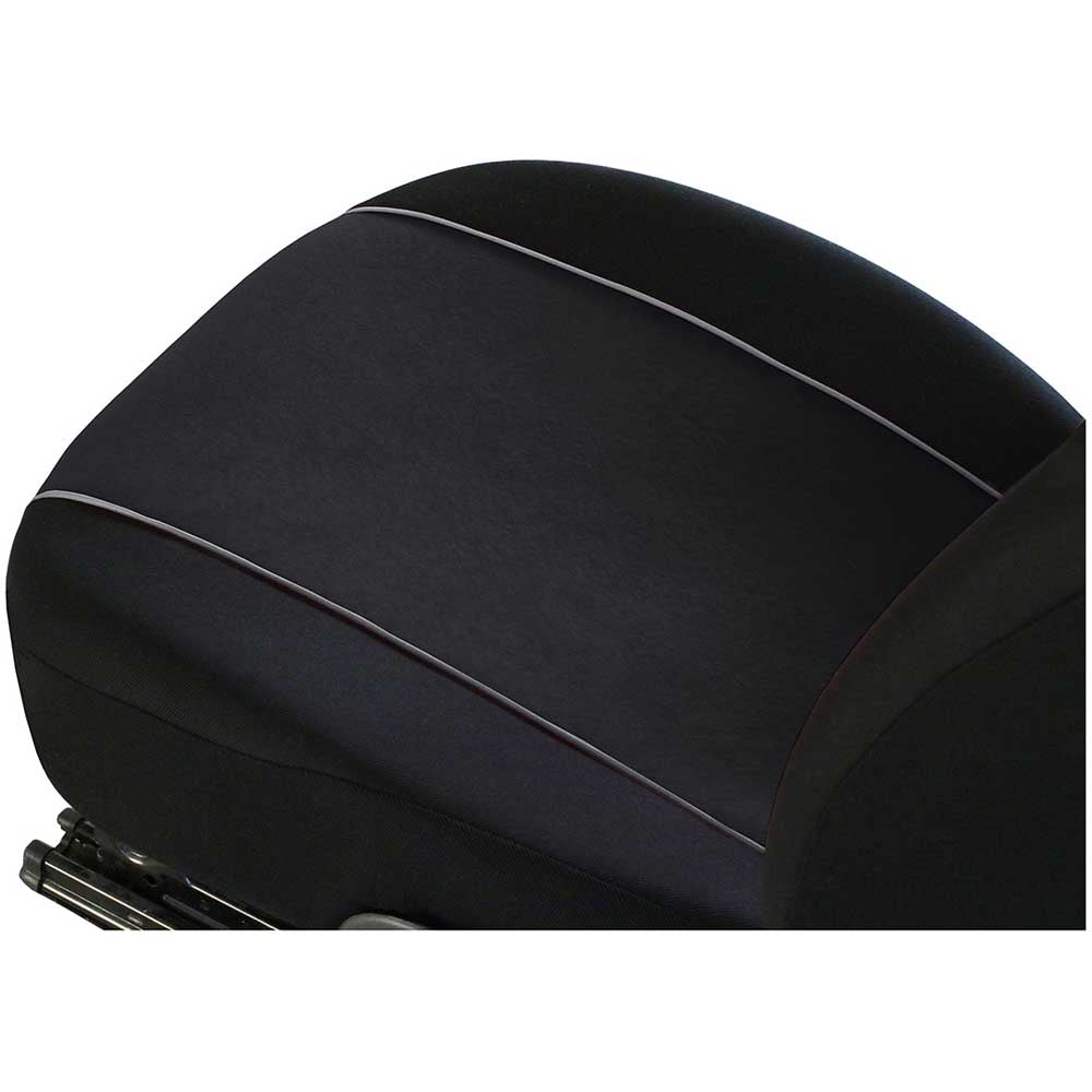 Tuning 100% 1+1 Univerzális trikó üléshuzat fekete színben, szövet és velúr anyagokból