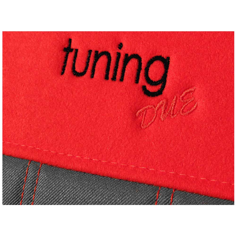 Tuning Due Univerzális üléshuzat szürke-piros színben szövet és velúr anyagokból