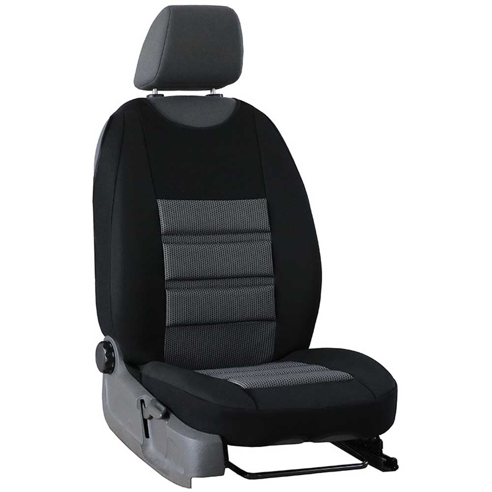 VIP ergonomikus dombornyomott üléshuzat fekete-szürke színben, szövet anyagból