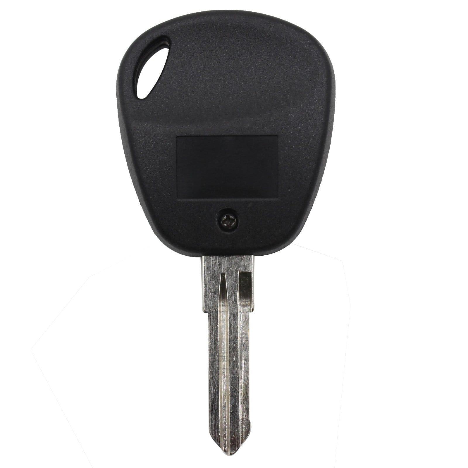 Fekete színű, Lada 3 gombos kulcs, kulcsház hátulja.