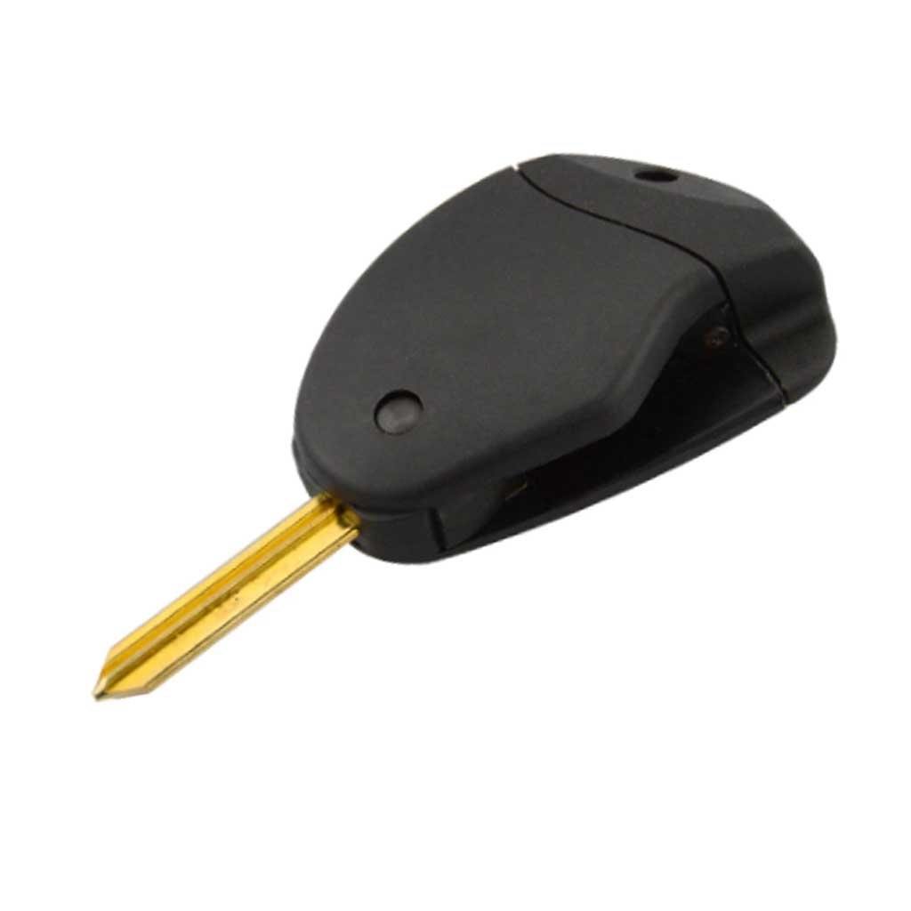Fekete színű, 2 gombos Citroen kulcsház, bicskakulcs.